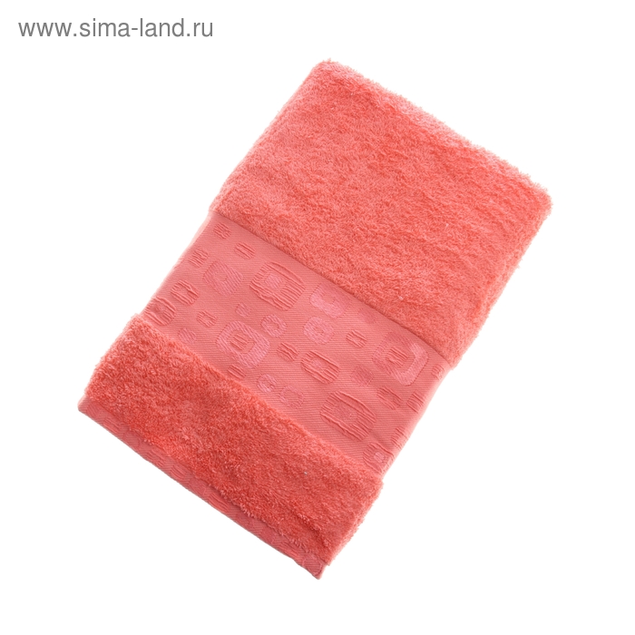 Полотенце махровое ROSE KARE KRINKIL 70*140см розовый, хлопок, 500 гр/м - Фото 1