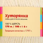 Пряжа "Хуторянка" 100% шерсть 170м/100гр (0230, отбеленный) - Фото 3