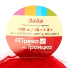 Пряжа "Лада" 65% мохер, 25% шерсть, 10% акрил 120м/50гр (0045, красный) - Фото 3