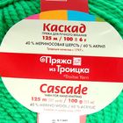 Пряжа "Каскад" 40% шерсть, 60% акрил 125м/100гр (0723, яркая зелень) - Фото 3