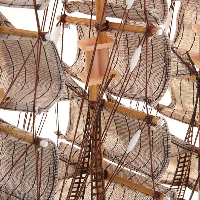 Корабль сувенирный средний «Астрильд», борта светлое дерево, паруса бежевые, 48,5х44х8 см - фото 1896526335