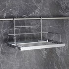 Полка на рейлинг Доляна, 24.5×17×14.5 см, цвет хромированный - Фото 5