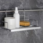 Полка на рейлинг Доляна, 24.5×17×14.5 см, цвет хромированный - Фото 6