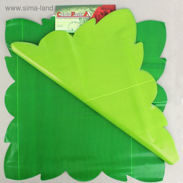 Салфетка для цветов "Полоска", салатовый зелёный, 60 х 60 см, 35 мкм - Фото 1