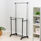 Вешалка - стойка напольная для одежды Доляна, телескопическая, 2 перекладины 80×43×90(160) см - Фото 3