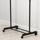 Вешалка - стойка напольная для одежды Доляна, телескопическая 90 (160) см, 1 перекладина, 80×43 см, чёрная, хромированная - Фото 5