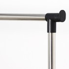 Вешалка - стойка напольная для одежды Доляна, телескопическая 90 (160) см, 1 перекладина, 80×43 см, чёрная, хромированная - Фото 3