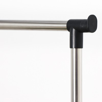 Вешалка напольная для одежды телескопическая Доляна, 1 перекладина, 80×43×90(160) см, цвет чёрный