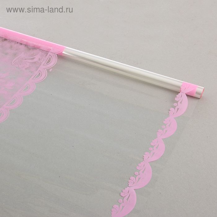 Пленка для цветов "Праздник" розовый 700 мм х 8.5 м, 40 мкм - Фото 1