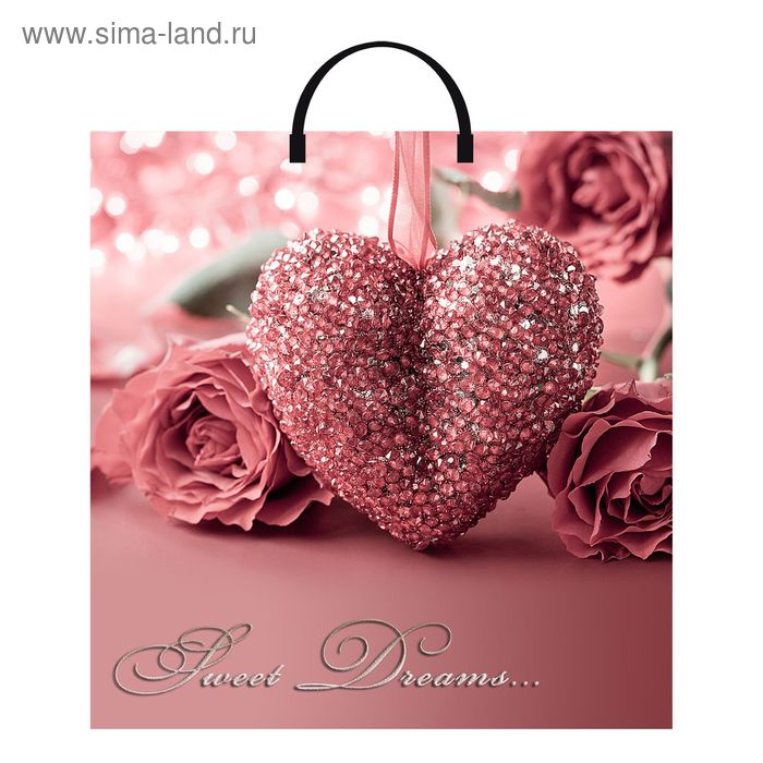 Пакет "Сладкие мечты", полиэтиленовый с пластиковой ручкой, 44 х 40 см, 85 мкм - Фото 1
