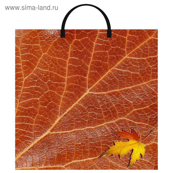 Пакет "Кожаный лист", полиэтиленовый с пластиковой ручкой, 44 х 40 см, 85 мкм - Фото 1