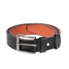 Ремень мужской, гладкий, винт, пряжка под серебро МИКС, ширина 4см, цвет чёрный - Фото 1