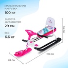 Снегокат «Тимка спорт 4-1 Бабочки», ТС4-1/Б2, со спинкой и ремнём безопасности - Фото 2