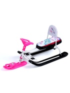 Снегокат «Тимка спорт 4-1 Бабочки», ТС4-1/Б2, со спинкой и ремнём безопасности - Фото 6