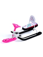 Снегокат «Тимка спорт 4-1 Бабочки», ТС4-1/Б2, со спинкой и ремнём безопасности - Фото 6