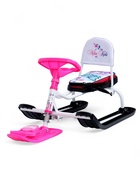 Снегокат «Тимка спорт 4-1 Бабочки», ТС4-1/Б2, со спинкой и ремнём безопасности - Фото 7