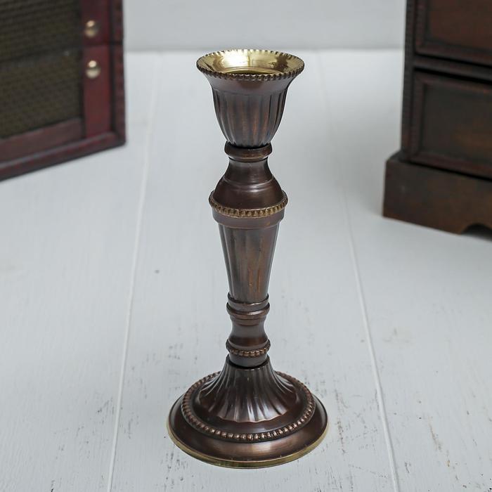 Подсвечник на 1 свечу «Кали», 14×6.5×6.5 см, латунь