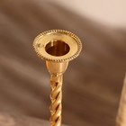 Подсвечник на 1 свечу «Волли», 22.5×9×9 см, латунь - Фото 3