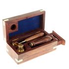 Сувенирный набор "Капитан" в шкатулке (сургуч, печать - якорь, ложка) 5,5х7х14 см - Фото 2