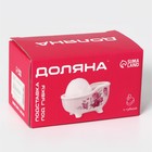 Подставка с губкой Доляна «Переплетение», 250 мл, белая - Фото 7