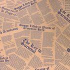 Бумага упаковочная крафт "Газета", синий 0,64 х 10 м - Фото 2