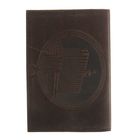 Обложка для паспорта, Герб России, тёмно-коричневый - Фото 3