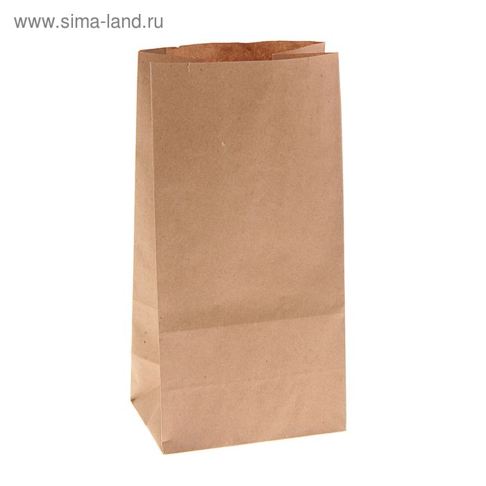 Пакет крафт бумажный фасовочный, 12 х 8 х 24 см - Фото 1