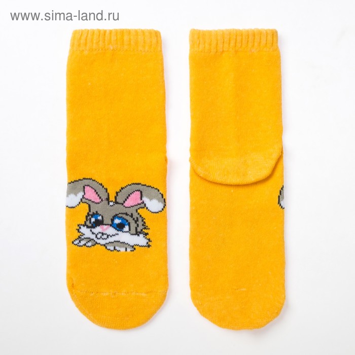 Носки детские махровые ES-13, цвет желтый, размер 14-16 - Фото 1