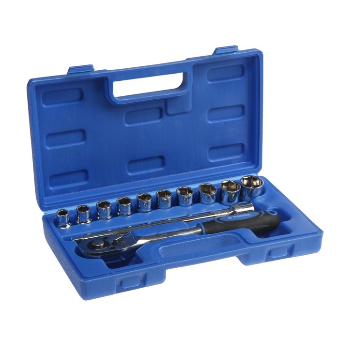 Набор инструментов в кейсе ТУНДРА, автомобильный, 1/2, 12 предметов