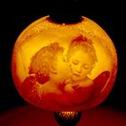 Лампа настольная керамический абажур "Поцелуй ангела" 44х21 см - Фото 3