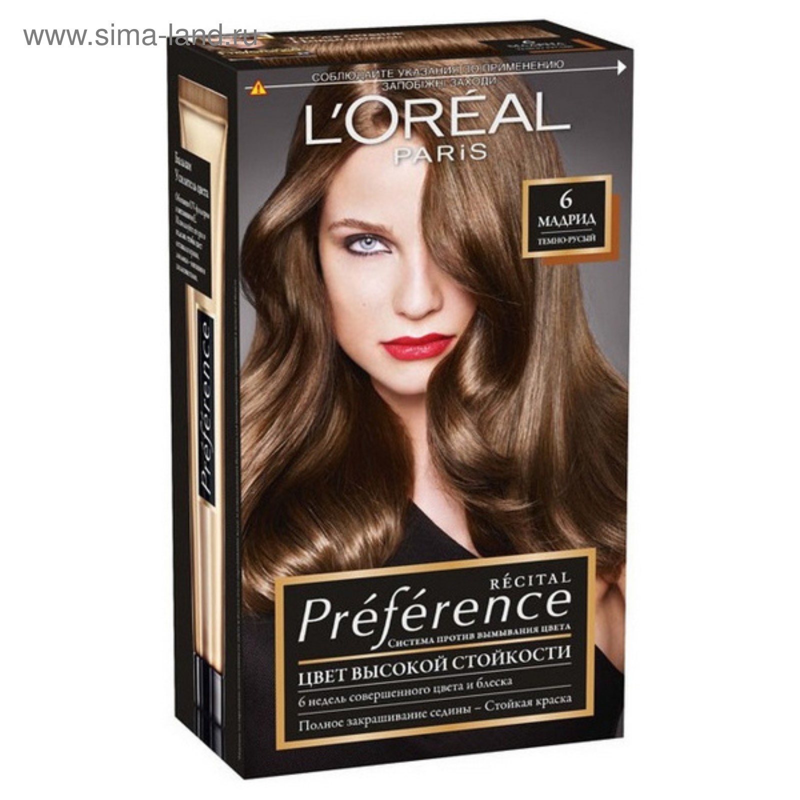 oreal <b>preference</b> recital «мадрид», тон 6, тёмно-русый, 1203642, купить крас...