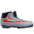 Ботинки лыжные TREK Sportiks NNN ИК, цвет серый металлик, лого красный, размер 41 - Фото 1
