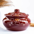 Пельменница Псковский гончар, керамика, 1.8 л, 15×20.8 см, коричневая - Фото 1