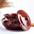 Пельменница Псковский гончар, керамика, 1.8 л, 15×20.8 см, коричневая - Фото 2