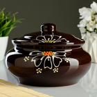 Пельменница Псковский гончар, керамика, 1.8 л, 15×20.8 см, коричневая - Фото 4