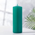Свеча - цилиндр, 5х15 см, зеленая, 14 ч - Фото 1