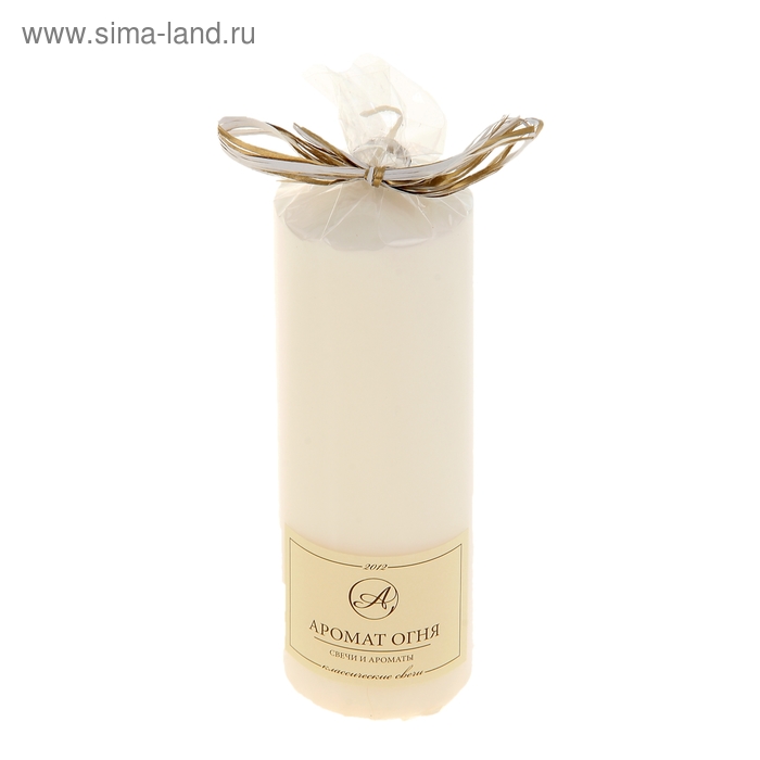 Свеча классическая 5*15 см, слоновая кость, лакированная - Фото 1