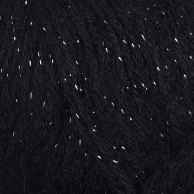 Пряжа для вязания спицами, крючком ALIZE, Angora Gold Simli, 75% акрил, 20% шерсть, 5% металлик, 500 м/100 г, (60 чёрный)