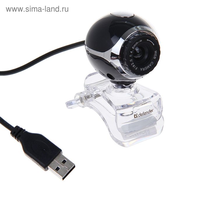 Веб-камера Defender C-090, 0.3 Мп, 640x480, микрофон, черная - Фото 1