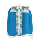 Рюкзак молодёжный на стяжке шнурком "Совы", 1 отдел, 1 наружный карман, голубой - Фото 3