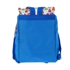Рюкзак молодёжный на стяжке шнурком "Совы", 1 отдел, 1 наружный карман, голубой - Фото 5