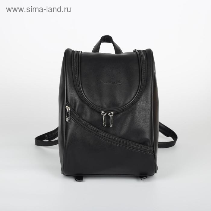 Рюкзак молодёжный, отдел на молнии, наружный карман, цвет чёрный - Фото 1