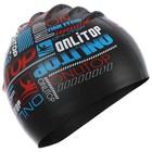 Шапочка для плавания взрослая силиконовая ONLITOP Sport, цвет чёрный, обхват 54-60 см - Фото 2