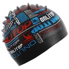 Шапочка для плавания взрослая силиконовая ONLITOP Sport, цвет чёрный, обхват 54-60 см - Фото 3