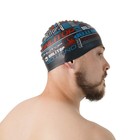 Шапочка для плавания взрослая силиконовая ONLITOP Sport, цвет чёрный, обхват 54-60 см - Фото 9