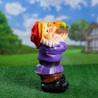 Садовая фигура "Гном с фруктами" 25х17х37см - Фото 2