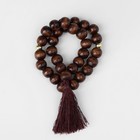 Чётки «Православные», деревянные, 31 бусина, с кисточкой, коричневые - Фото 3