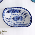 Салатник «Волна», 17×11×5 см, гжель - фото 24981134