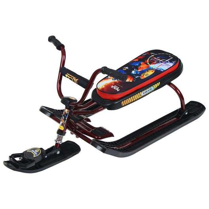 Снегокат «Ника-джамп» Робот, бордовый, чёрный, СНД1/Р2 Nika Kids