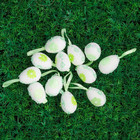 Сувенир яйцо (набор 12 шт) посыпка "Цветочки" 3 х 3 х 5 см МИКС - Фото 1